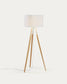 Lampada da terra Iguazu, bianco e legno