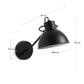 Lampada da parete Offelis nero