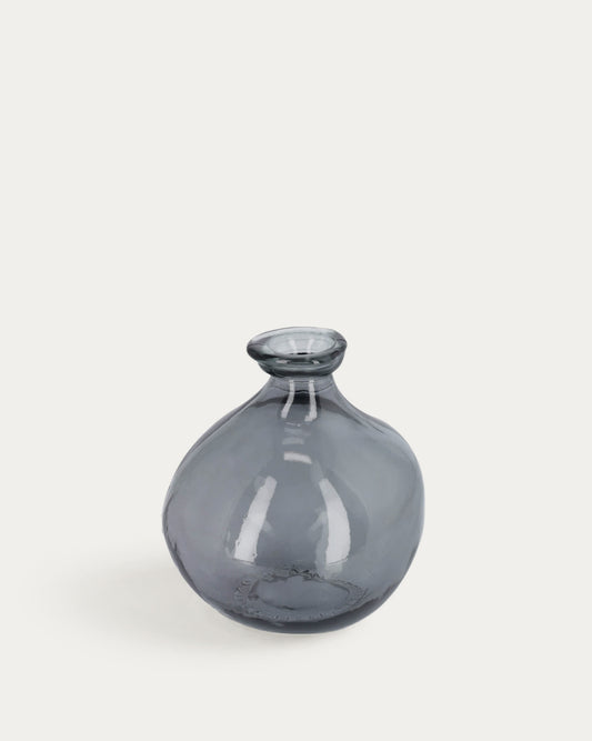 Vaso Brenna piccolo blu in vetro 100% riciclato