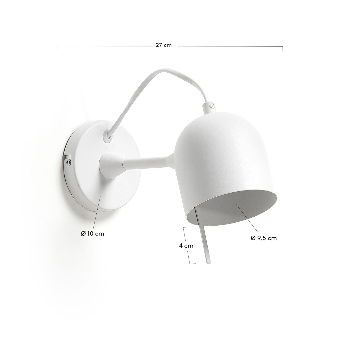 Lampada da parete Lucilla bianco