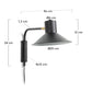 Lampada da parete Aria piccolo nero