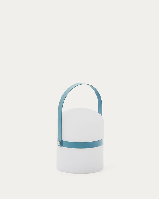 Lampada da tavolo LED Mini Ridley in polietilene blu
