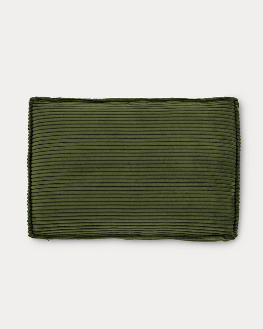 Cuscino Blok in velluto a coste spesso verde 40 x 60 cm