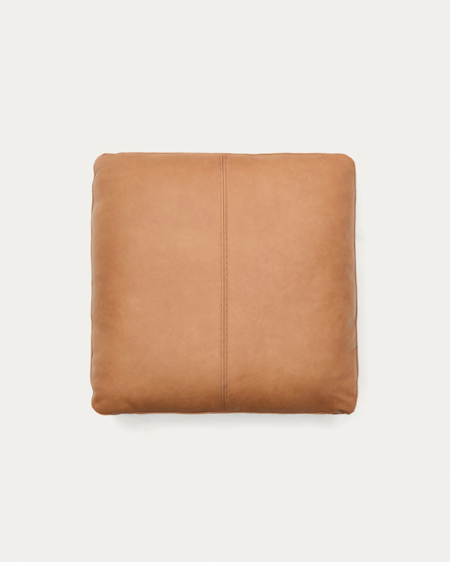 Cuscino Blok in pelle marrone 60 x 60 cm