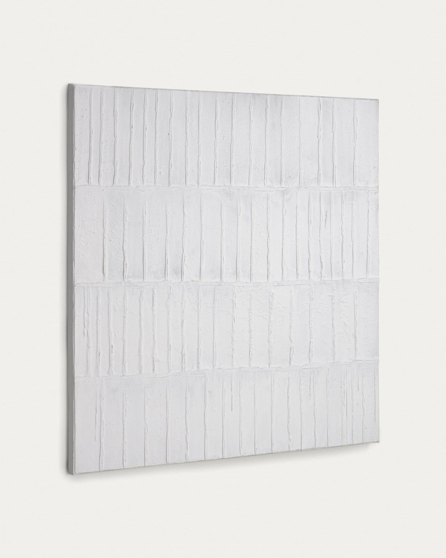 Quadro Basilisa bianco e grigio 90 x 90 cm