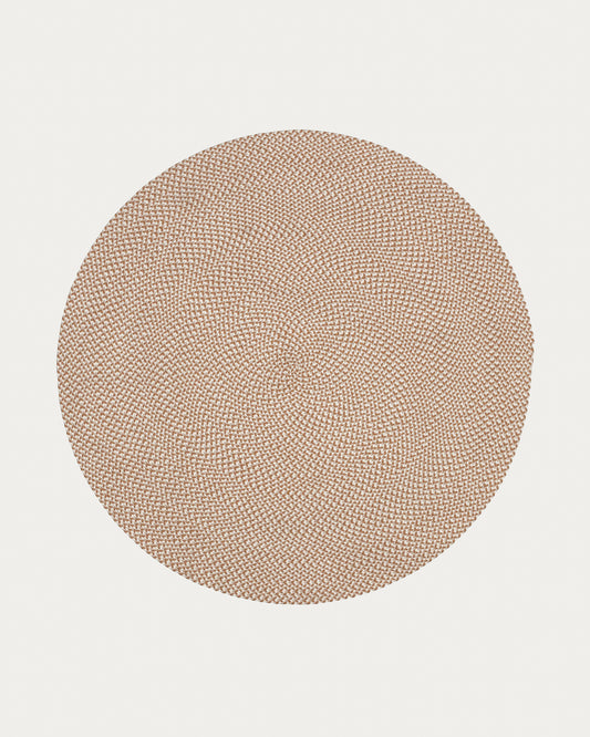 Tappeto rotondo Rodhe 100% PET beige Ø 150 cm