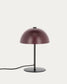 Lampada da tavolo Aleyla in metallo con finitura granata