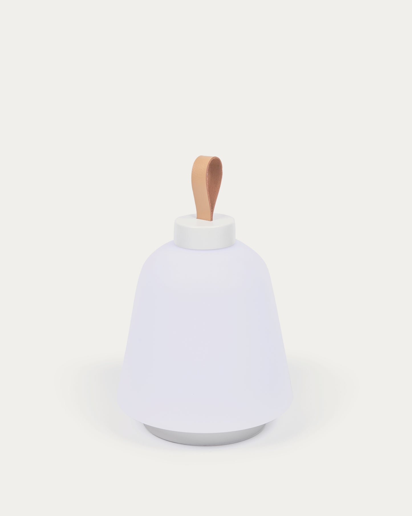 Lampada da tavolo da esterno Udiya in polietilene e metallo con finitura bianca