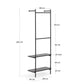 Stand appendiabiti Galatia finitura verniciata nera 60 x 162 cm
