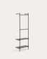 Stand appendiabiti Galatia finitura verniciata nera 60 x 162 cm
