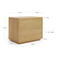 Comodino Abilen impiallacciato rovere 53 x 44 cm