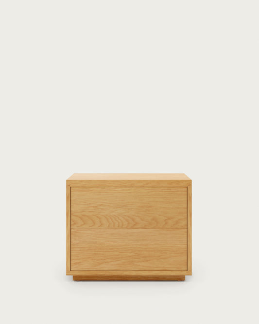 Comodino Abilen impiallacciato rovere 53 x 44 cm