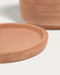 Set Karlina di 2 vasi con piattino in terracotta