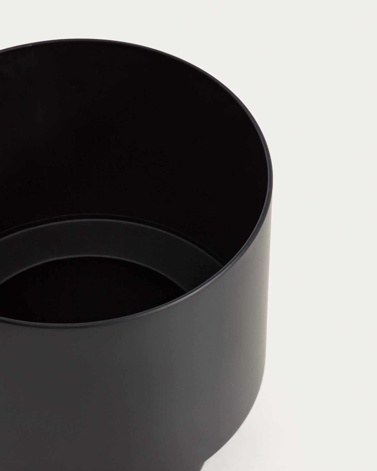 Vaso Mash rotondo in metallo nero Ø 28 cm