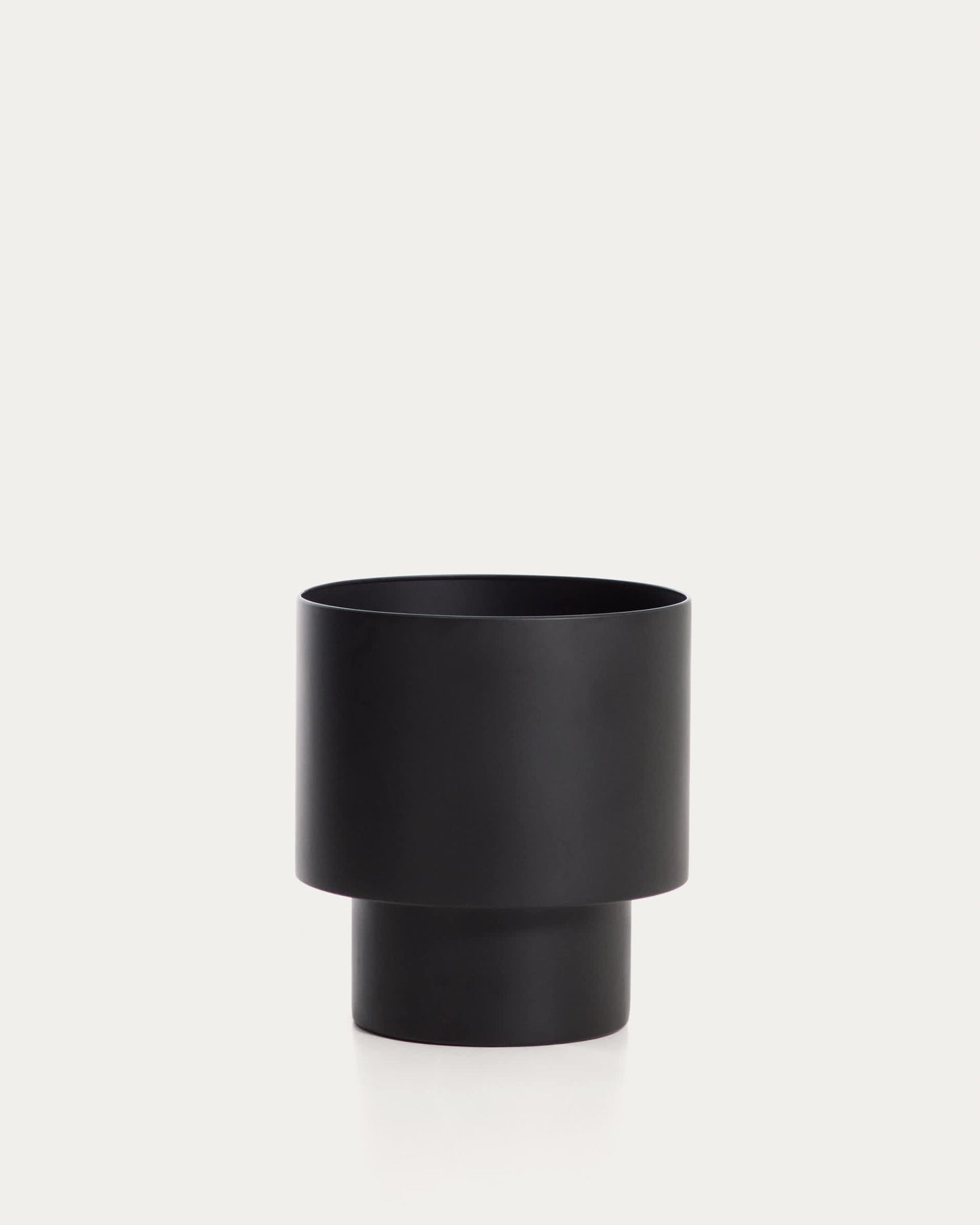Vaso Mash rotondo in metallo nero Ø 28 cm