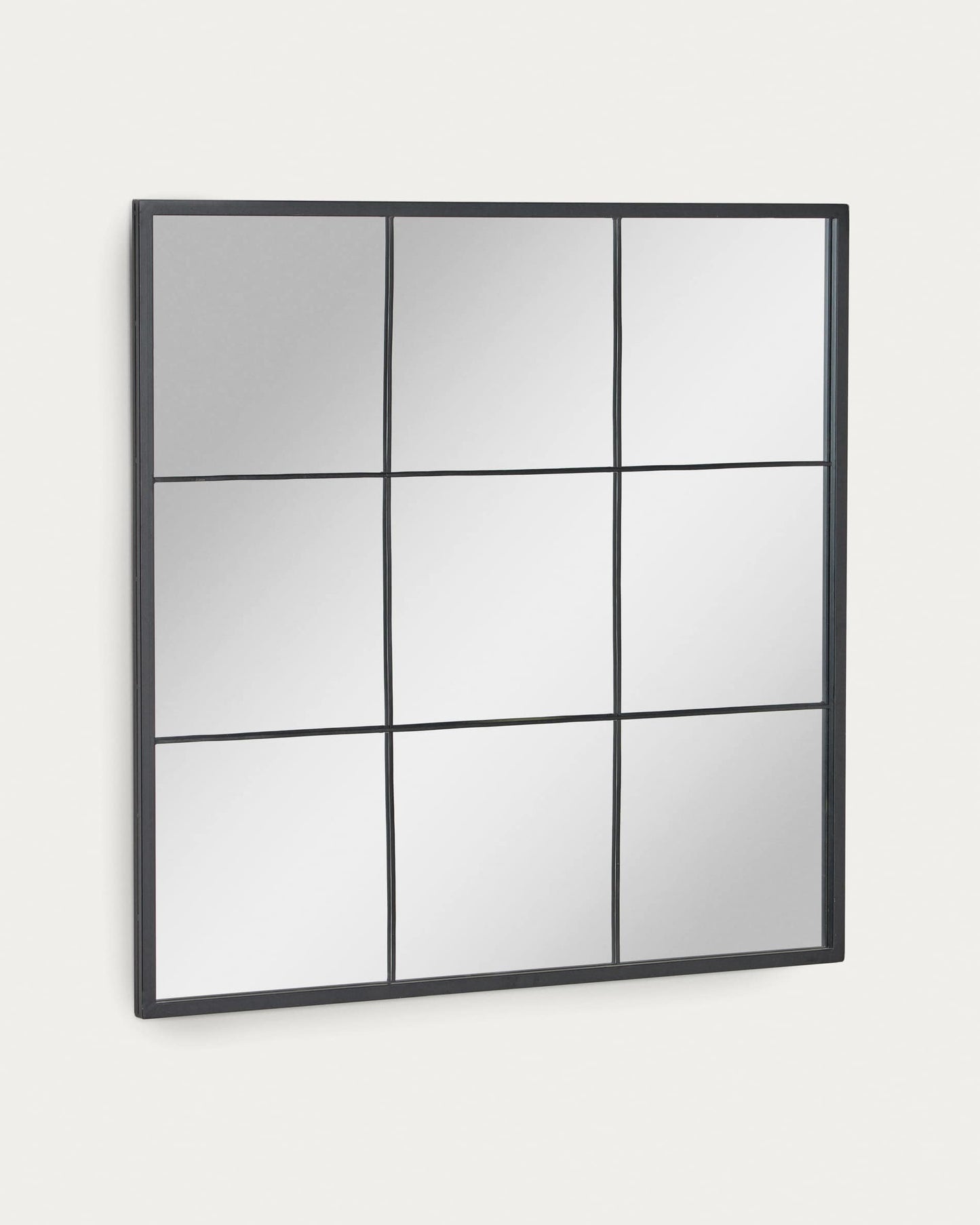 Specchio da parete Ulrica in metallo nero 80 x 80 cm