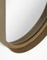 Specchio da parete Tiare in metallo dorato 31 x 101 cm