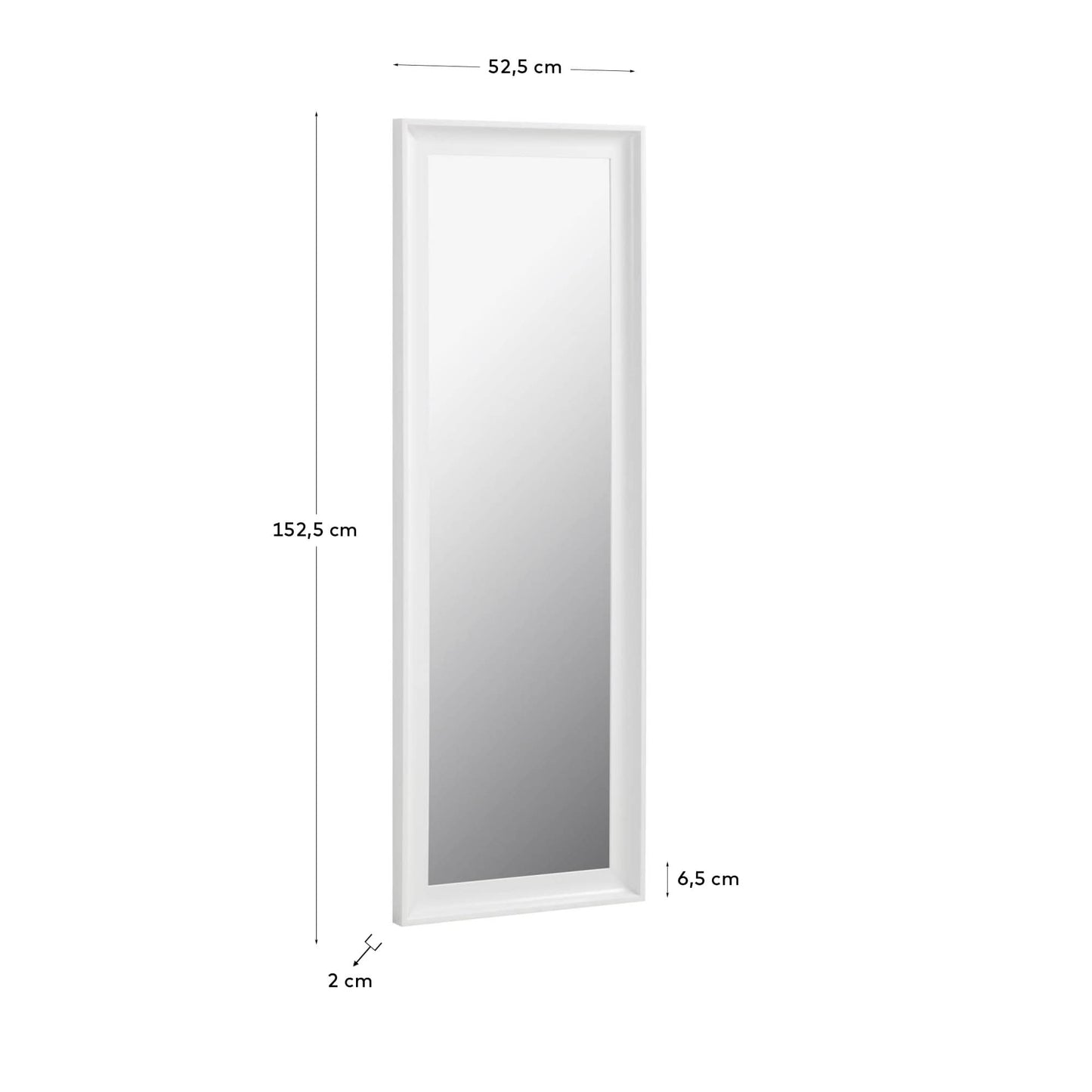 Specchio Romila 52 x 152,5 cm bianco