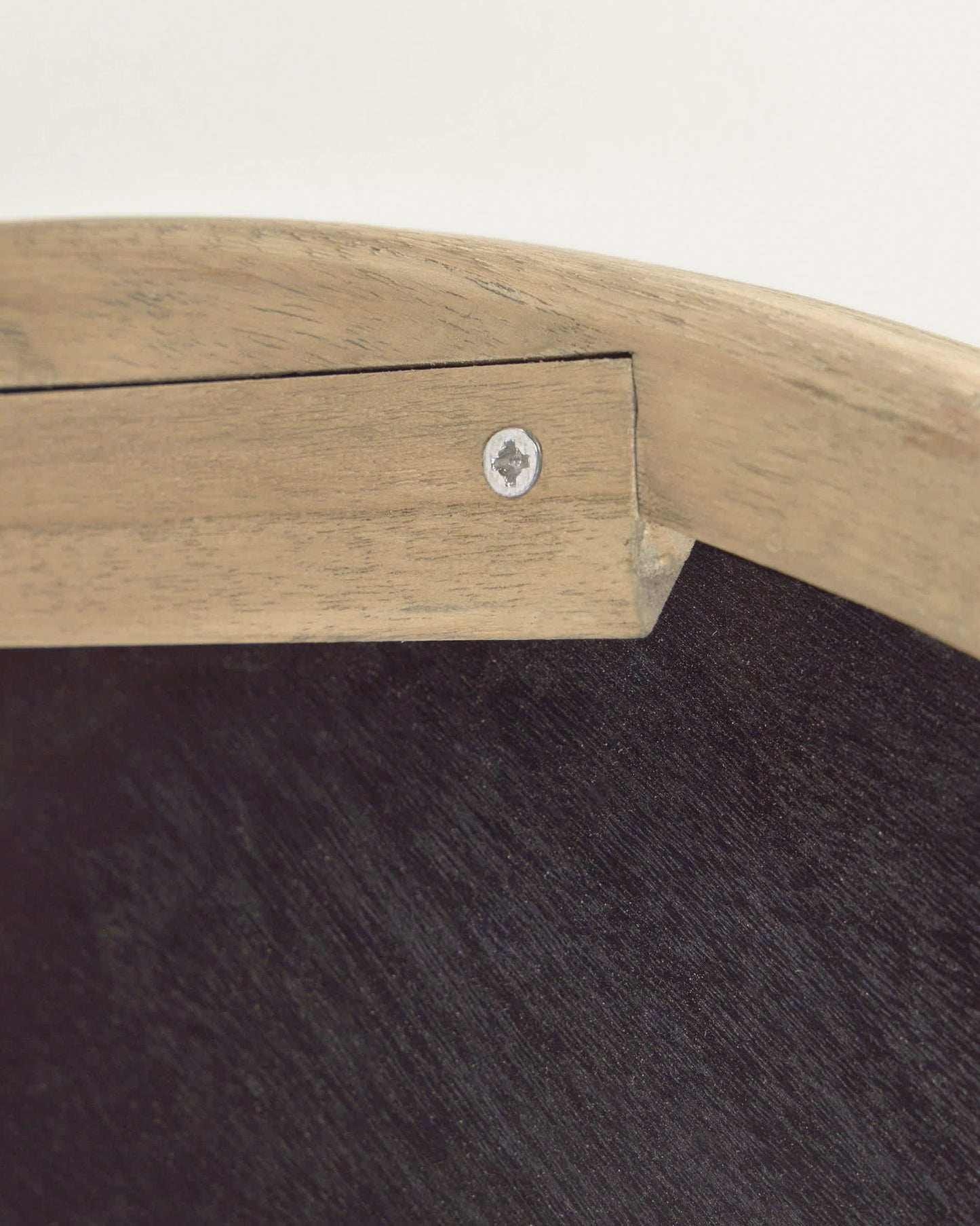 Specchio rotondo Alum in legno massello di mindi Ø 80 cm