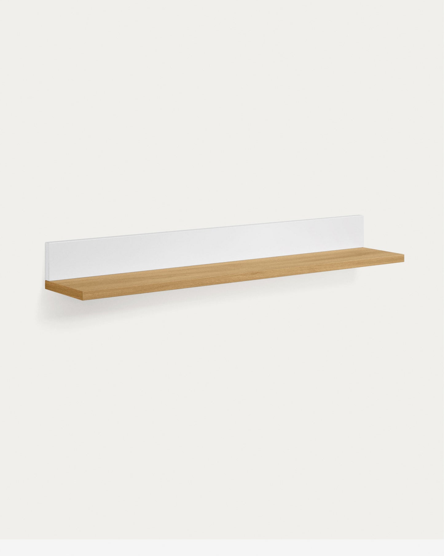 Mensola Abilen in impiallacciatura di rovere laccata bianca 80 x 15 cm