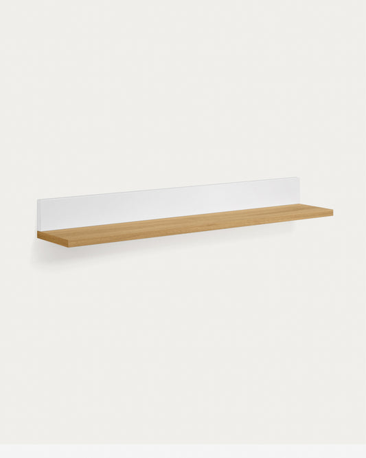 Mensola Abilen in impiallacciatura di rovere laccata bianca 80 x 15 cm