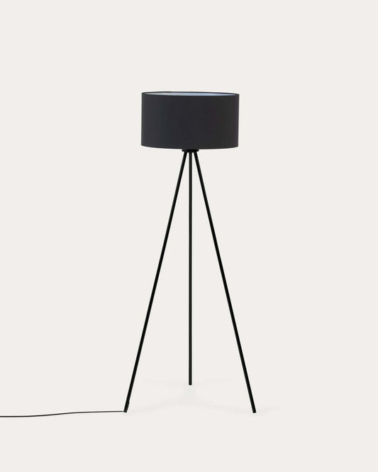 Lampada da terra Ikia in metallo con finitura nera