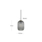 Lampada Hestia in metallo con finitura ottone e vetro grigio