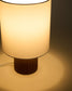 Lampada da tavolo Eshe in ceramica finitura terracotta e bianca