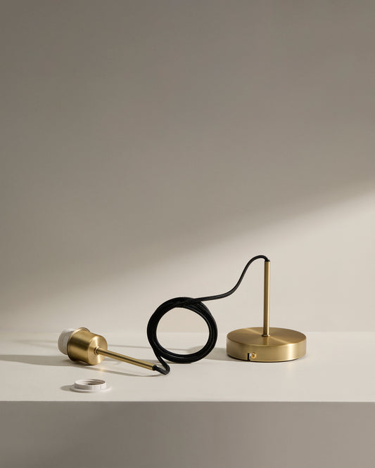 Supporto per lampada da soffitto Fulvia in metallo finitura oro 150 cm