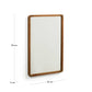 Specchio Shamel in legno massello di teak finitura noce 45 x 70 cm