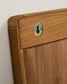 Specchio Shamel in legno massello di teak finitura noce 45 x 70 cm