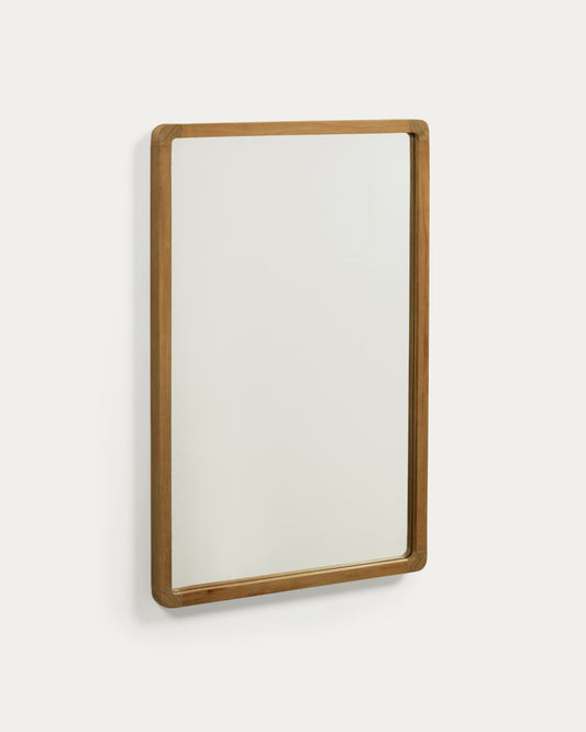 Specchio Shamel in legno massello di teak 45 x 70 cm