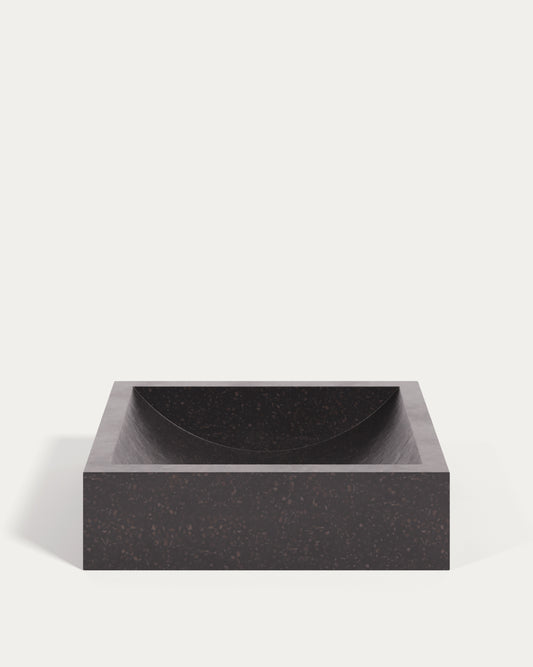 Lavabo da appoggio Delina in terrazzo nero 40 x 45 cm