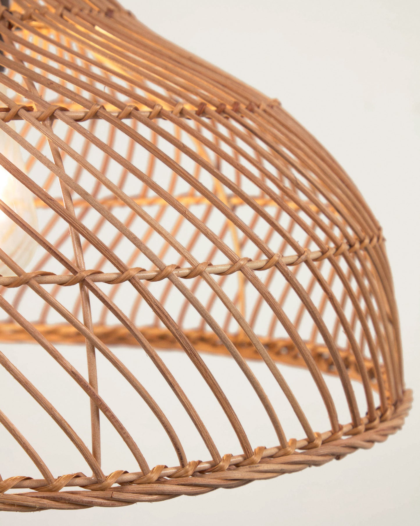 Plafoniera per lampada Dyara 100% rattan Ø 41 cm
