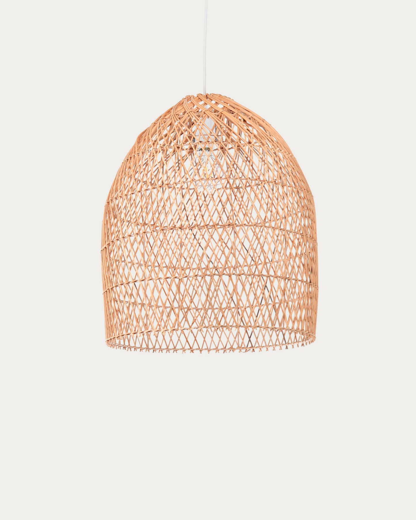 Plafoniera per lampada Domitila rattan con finitura naturale Ø 44 cm