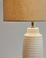 Lampada da tavolo Mijal in ceramica finitura bianca