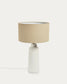 Lampada da tavolo Mijal in ceramica finitura bianca
