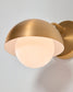 Applique da parete Lonela in metallo finitura ottone