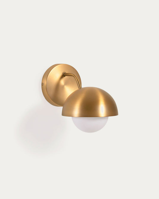 Applique da parete Lonela in metallo finitura ottone
