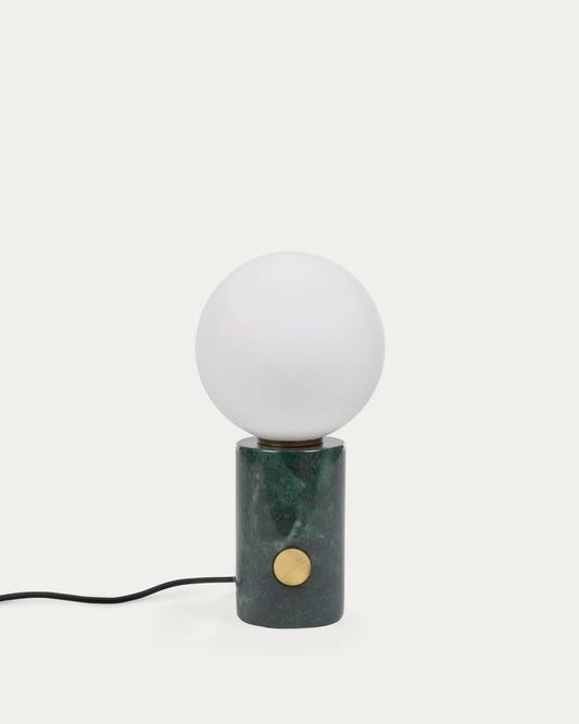 Lampada da tavolo Lonela in marmo finitura verde