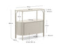 Mobile bagno Arely con struttura in acciaio e MDF laccato bianco 90 x 40 cm