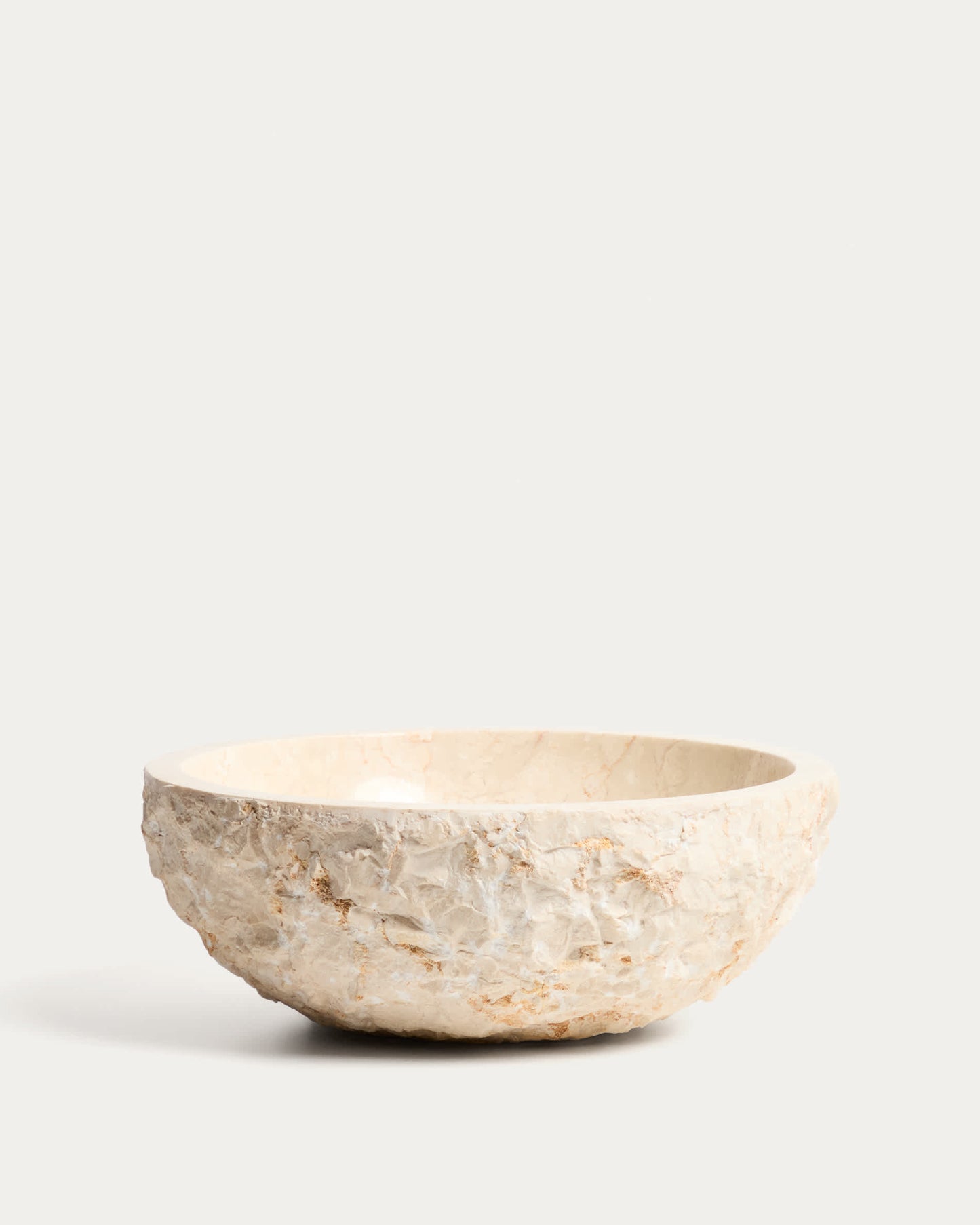 Lavabo da appoggio Orvane in marmo beige Ø 35 cm