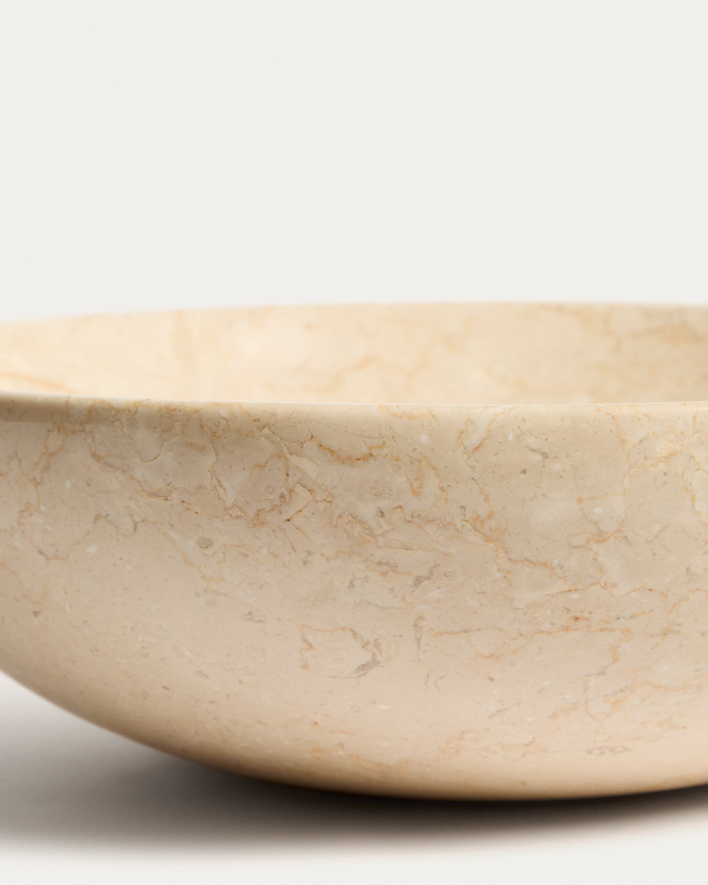 Lavabo da appoggio Darnen in marmo beige Ø 35 cm