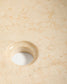 Lavabo da appoggio Darnen in marmo beige Ø 35 cm