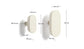 Set Arely di 2 appendini in legno massiccio di faggio con finitura laccata beige 6,5 cm/10 cm