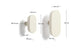 Set Arely di 2 appendini in legno massiccio di faggio con finitura laccata beige 6,5 cm/10 cm