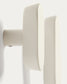 Set Arely di 2 appendini in legno massiccio di faggio con finitura laccata beige 6,5 cm/10 cm