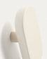 Set Arely di 2 appendini in legno massiccio di faggio con finitura laccata beige 6,5 cm/10 cm