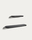 Set Arely di 2 mensole in MDF con finitura laccata nera 35 cm/55 cm