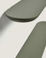Set Arely di 2 mensole in MDF con finitura laccata verde 35 cm/55 cm